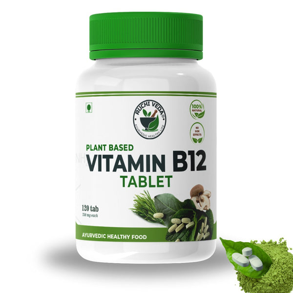 NAMHA INNOVATIVES/Plant-Based Vitamin B12 Tablet, Increased B12 Levels, Immunity Booster, and Digestive Health-120 tablets