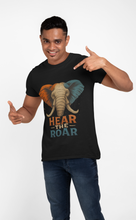 Hear The Roar Elephant Design T-Shirt, 100% Cotton,