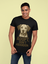 Dog Adoption Awareness, 100% Cotton Round Neck T-Shirt for Men