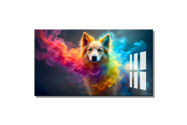 Vibrant Dog, High-Definition Acrylic Photo Frame, Wall-Mounted, Frameless Design, Perfect for Anniversaries, Birthdays, and Special Moments, Unique Gift Idea