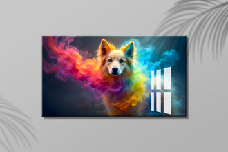 Vibrant Dog, High-Definition Acrylic Photo Frame, Wall-Mounted, Frameless Design, Perfect for Anniversaries, Birthdays, and Special Moments, Unique Gift Idea