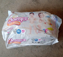 0969 Baby Diaper High Absorbent Pant Diapers  Champs Soft And Dry Baby Diaper Pants Xl  10 Pcs (Extra Large  Xl10 Pieces)