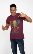 Hear The Roar Elephant Design T-Shirt, 100% Cotton,