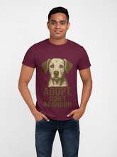 Dog Adoption Awareness, 100% Cotton Round Neck T-Shirt for Men