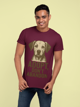 Dog Adoption Awareness, 100% Cotton Round Neck T-Shirt for Men