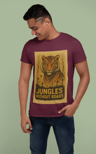 Men's Cotton Round Neck T-Shirt-Jungles Without Roars