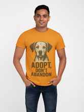 Dog Adoption Awareness, 100% Cotton Round Neck T-Shirt for Men