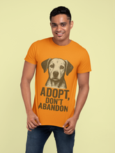 Dog Adoption Awareness, 100% Cotton Round Neck T-Shirt for Men