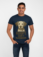 Dog Adoption Awareness, 100% Cotton Round Neck T-Shirt for Men