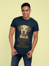 Dog Adoption Awareness, 100% Cotton Round Neck T-Shirt for Men