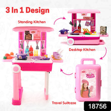 3 In 1 Kitchen Set For Kids Portable Pretend Play Toys For Kids With Suitcase (1 Set)