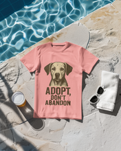 Dog Adoption Awareness, 100% Cotton Round Neck T-Shirt for Men