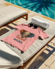 Hear The Roar Elephant Design T-Shirt, 100% Cotton,