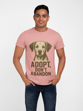 Dog Adoption Awareness, 100% Cotton Round Neck T-Shirt for Men