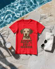 Dog Adoption Awareness, 100% Cotton Round Neck T-Shirt for Men