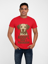 Dog Adoption Awareness, 100% Cotton Round Neck T-Shirt for Men