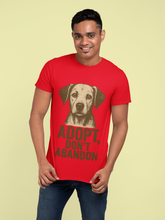 Dog Adoption Awareness, 100% Cotton Round Neck T-Shirt for Men