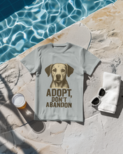 Dog Adoption Awareness, 100% Cotton Round Neck T-Shirt for Men