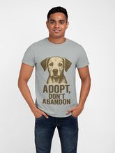Dog Adoption Awareness, 100% Cotton Round Neck T-Shirt for Men