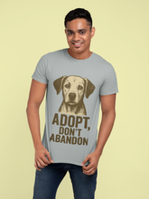 Dog Adoption Awareness, 100% Cotton Round Neck T-Shirt for Men
