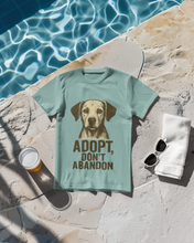 Dog Adoption Awareness, 100% Cotton Round Neck T-Shirt for Men