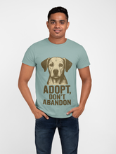 Dog Adoption Awareness, 100% Cotton Round Neck T-Shirt for Men