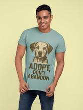Dog Adoption Awareness, 100% Cotton Round Neck T-Shirt for Men