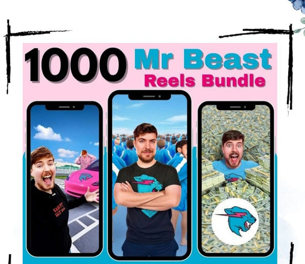 1000+ MrBeast Viral Clips Reels Bundle