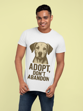 Dog Adoption Awareness, 100% Cotton Round Neck T-Shirt for Men