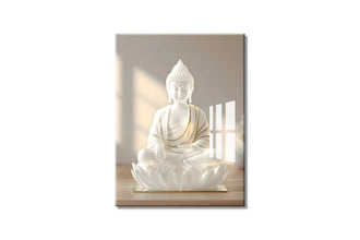 Buddha Statue, High-Definition Acrylic Photo Frame, Wall-Mounted, Frameless Design, Perfect for Anniversaries, Birthdays, and Special Moments, Unique Gift Idea