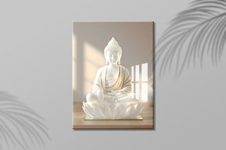 Buddha Statue, High-Definition Acrylic Photo Frame, Wall-Mounted, Frameless Design, Perfect for Anniversaries, Birthdays, and Special Moments, Unique Gift Idea