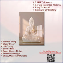 Buddha Statue, High-Definition Acrylic Photo Frame, Wall-Mounted, Frameless Design, Perfect for Anniversaries, Birthdays, and Special Moments, Unique Gift Idea