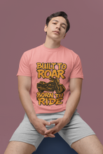 Motorcycle Enthusiast 100% Cotton T-Shirt, Built to Roar Born to Ride Design,