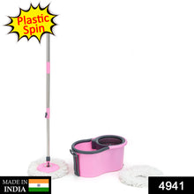 4941 Quick Spin Mop Plastic Spin Bucket Floor Cleaning Easy Wheels  Big Bucket Floor Cleaning Mop With Bucket