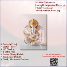 LORD GANESHA High-Definition Acrylic Photo Frame, Wall-Mounted, Frameless Design, Perfect for Anniversaries, Birthdays, and Special Moments, Unique Gift Idea