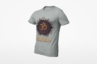 Om is My Frequency Spiritual T-Shirt, 100 % Cotton, Round Neck