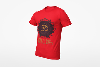 Om is My Frequency Spiritual T-Shirt, 100 % Cotton, Round Neck