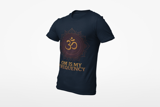Om is My Frequency Spiritual T-Shirt, 100 % Cotton, Round Neck