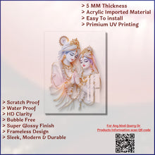 RADHA KRISHNA, High-Definition Acrylic Photo Frame, Wall-Mounted, Frameless Design, Perfect for Anniversaries, Birthdays, and Special Moments, Unique Gift Idea