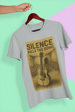 Silence Kills The Song 100% Cotton T-Shirt, Music Theme Print