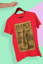 Silence Kills The Song 100% Cotton T-Shirt, Music Theme Print