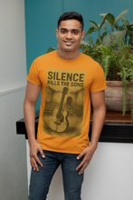 Silence Kills The Song 100% Cotton T-Shirt, Music Theme Print