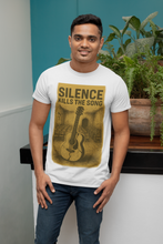 Silence Kills The Song 100% Cotton T-Shirt, Music Theme Print