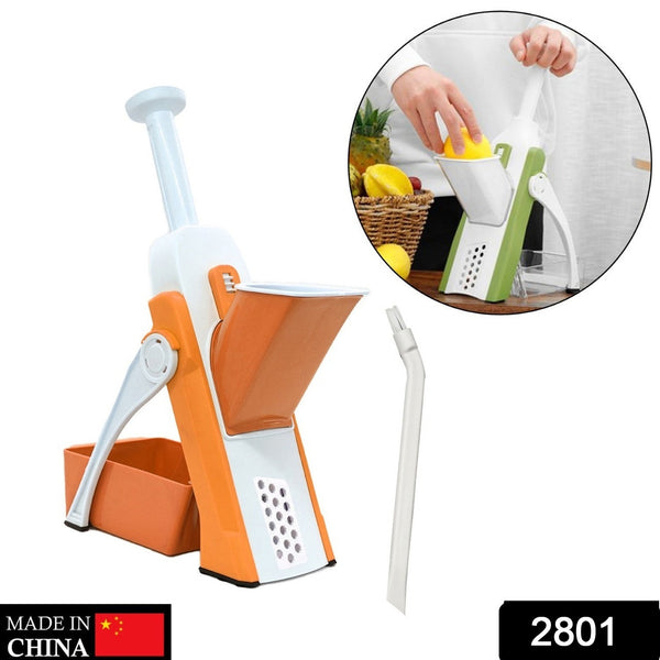 2801 Multi Functional Time Saving Adjustable Hand Press Vegetables Chopper