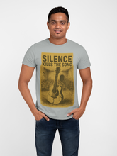 Silence Kills The Song 100% Cotton T-Shirt, Music Theme Print