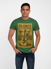Silence Kills The Song 100% Cotton T-Shirt, Music Theme Print