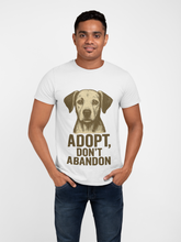 Dog Adoption Awareness, 100% Cotton Round Neck T-Shirt for Men