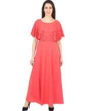 Women Solid Red Maxi Dress