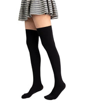 Women's Nylon spandex Charcoal Thigh High Stockings