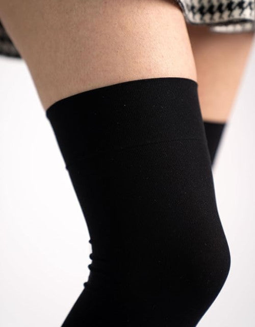 Women's Nylon spandex Charcoal Thigh High Stockings